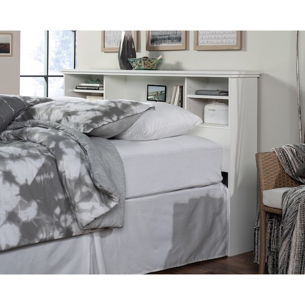 Sauder River Ranch Full-Queen Headboard Glac Wh , Attaches to full or queen size bed 429930 - main